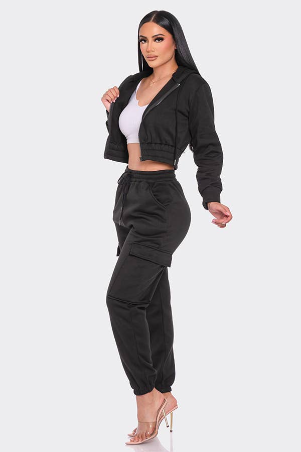 Angela's Cargo Jogger Pants Set