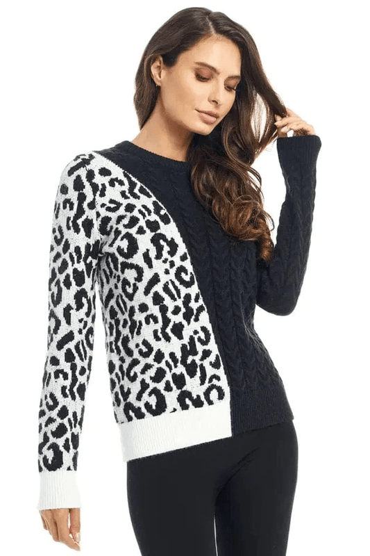 B/W Contrast Sweater