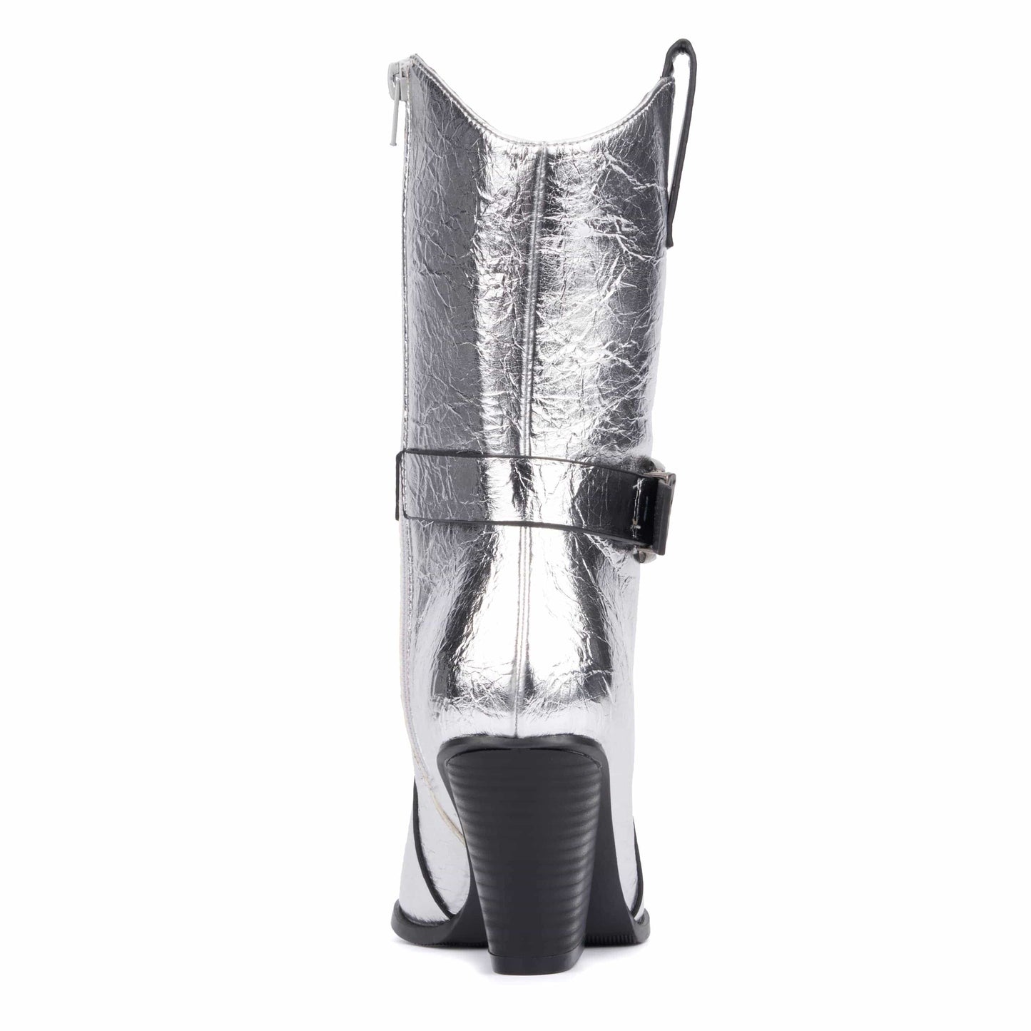 Wesley's Silver Wedge Boots