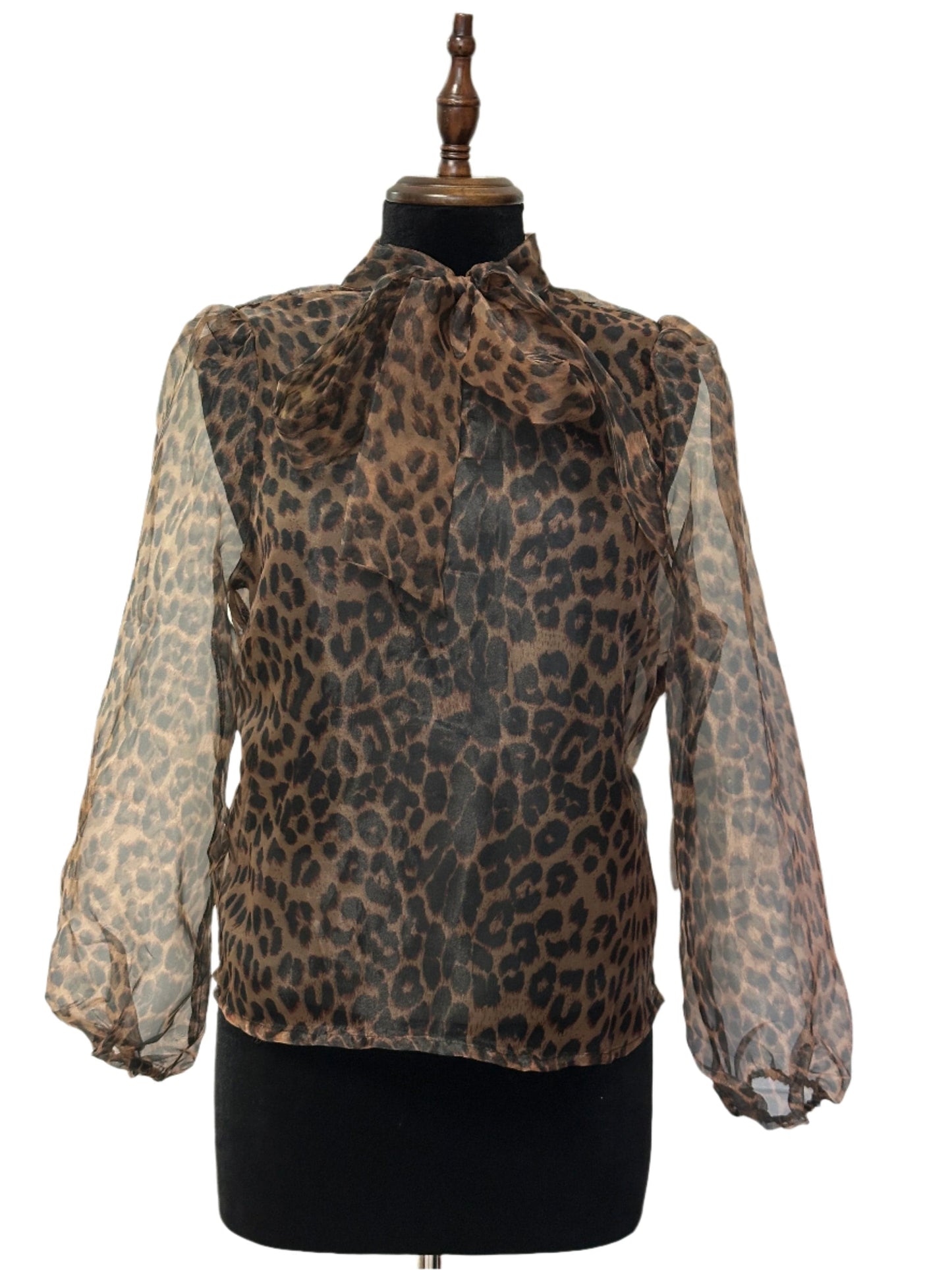 Jane's Organza Leopard Blouse