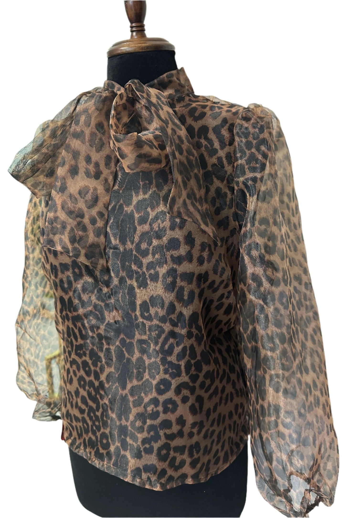 Jane's Organza Leopard Blouse