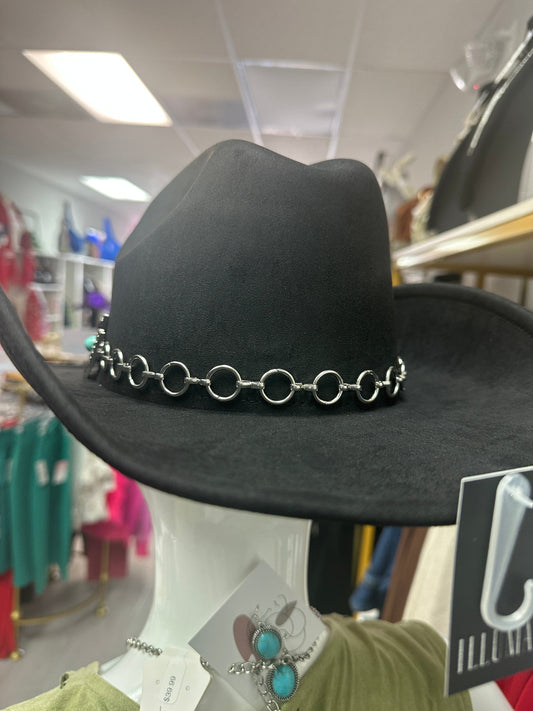 Turquoise Chain Band Cowboy Hat