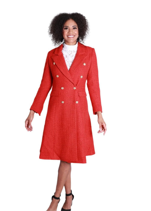 Sophia's Red Tweed Coat