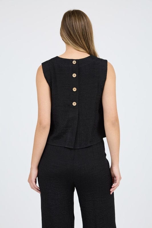 Carmen's Back Button Top