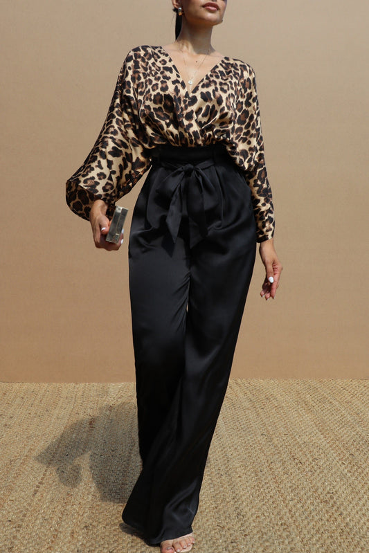 Mary's Leopard Top Jumpsuit