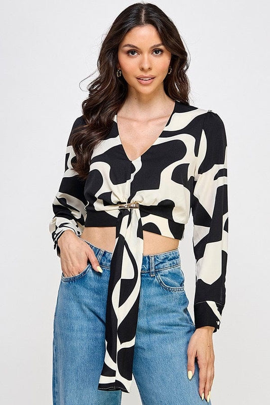 Rachel's Abstract Print Top