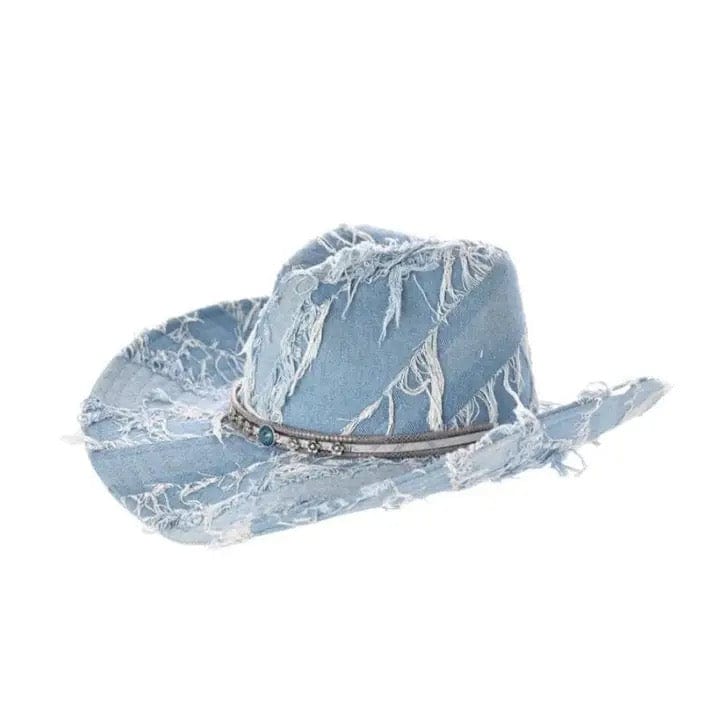 Betty Jo's Distressed Denim Cowboy Hat