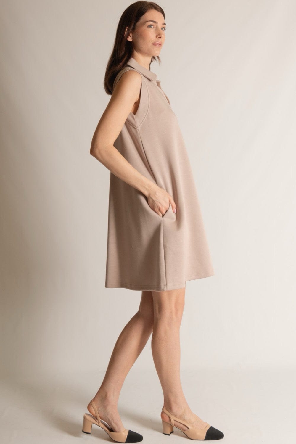 p cill Butter Modal Collared Dress