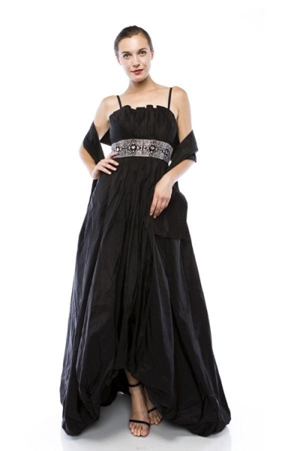 Vickie's Taffeta Jeweled Dress