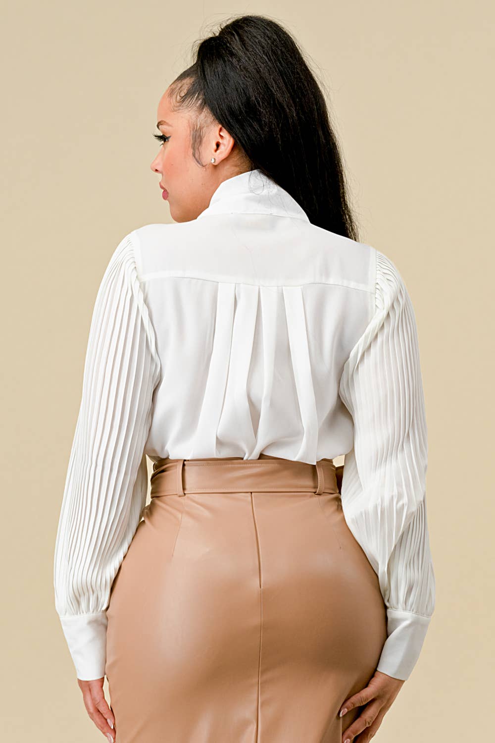 Rachel's Pleated Sleeve Blouse